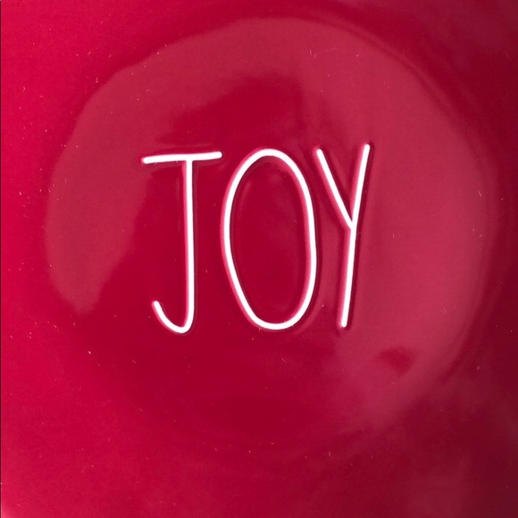 Rae Dunn Joy Holiday Christmas Red Dinner Plate - Picture 2 of 7